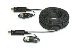 ATEN HDMI aktivní kabel po optickém vlákně 100m M/M, zlacené konektory, černý