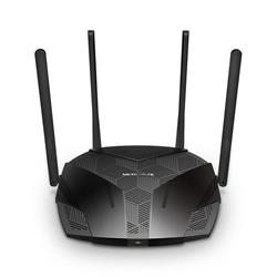 AX1800 Dual-Band Wi-Fi 6 Router SPEED: 574 Mbps at 2.4 GHz + 1201 Mbps at 5 GHz SPEC: 4× Fixed External Antennas, 3× G