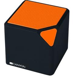 CANYON bezdrátový reproduktor, Bluetooth V4.2+EDR stereo speaker, 3.5mm Aux, micro-USB port, 300mA baterie, oranžový