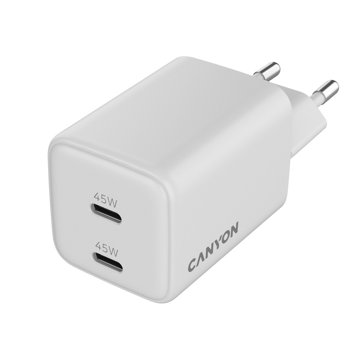 CANYON charger CU45AC GaN 45W 2xPD EU White