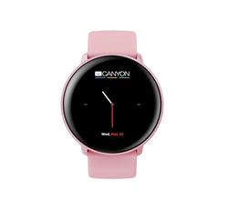 CANYON chytré hodinky Marzipan, 1,22" barevný plně dotykový display, IP68, režim multisport, iOS/android, růžová