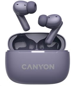 CANYON headset OnGo TWS-10 ANC+ENC, Fialová