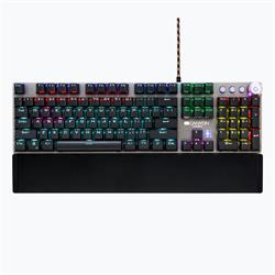 CANYON Herní klávesnice NIGHTFALL, mechanická, drátová, multimediální se světelnými efekty, 104 kláves, US layout