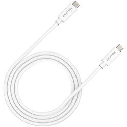 CANYON kabel UC-44, USB-C – USB-C (240W, 48V/5A, 40Gbps Data, 4K@120Hz) 1m, bílá