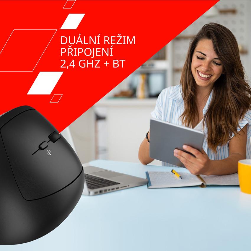 CANYON mouse MW-25 Ergonomic LED AA Dual mode Wireless Black