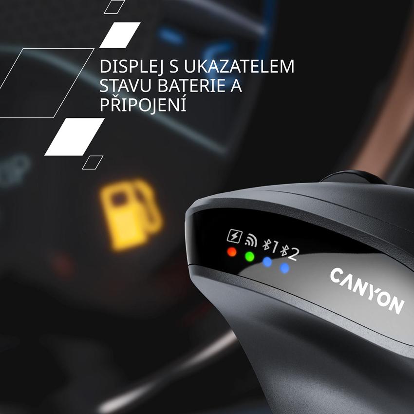 CANYON mouse MW-25 Ergonomic LED AA Dual mode Wireless Black