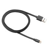 CANYON nabíjecí kabel Lightning MFI-2, plochý, Apple certifikát, délka 1m, tmavě šedá