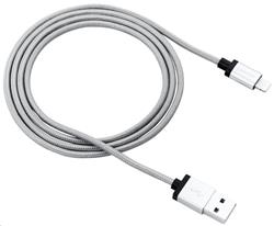 CANYON nabíjecí kabel Lightning MFI-3, opletený, Apple certifikát, délka 1m, tmavě šedý