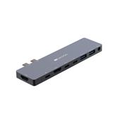 CANYON replikátor portů DS-8, 8v1, pro Apple Mackbook s Thunderbolt 3 (USB-C 87W),1*Type C PD87W+2*Type C data+2*HDMI