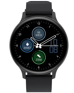CANYON smart hodinky Badian SW-68 BLACK, 1,28" TFT displej, multi-sport, SpO2, IP68, BT 5.0, Android/iOS