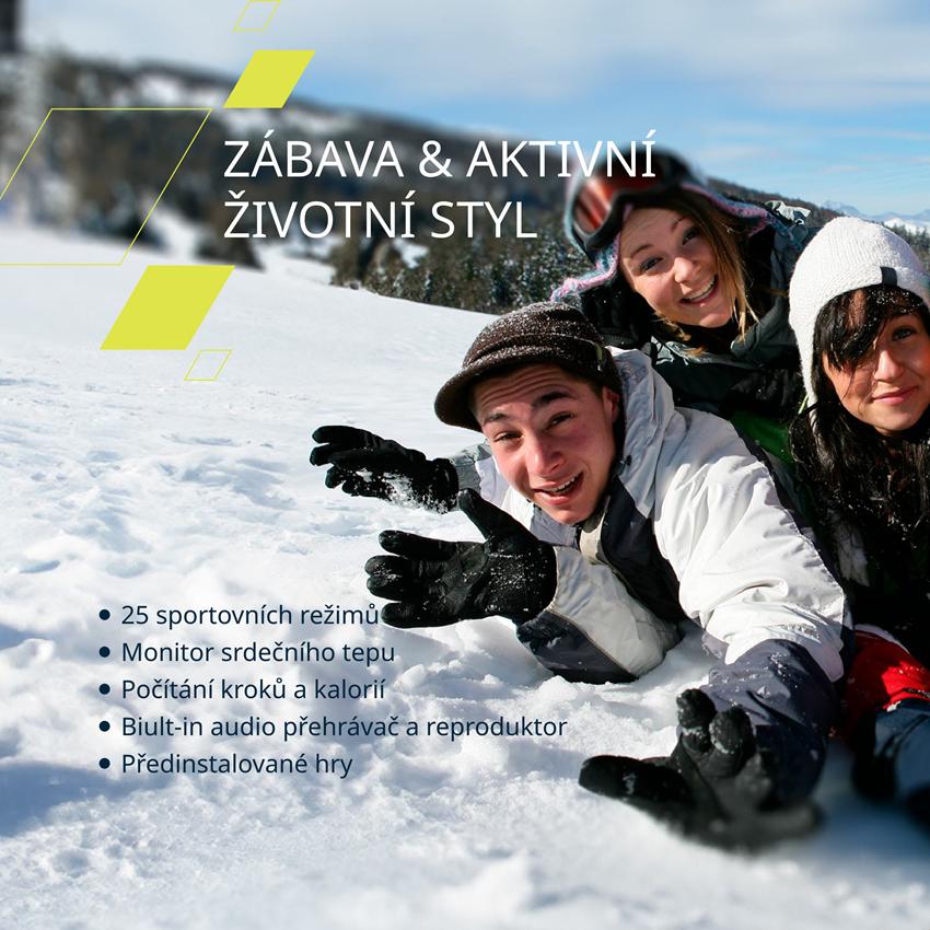 CANYON smart hodinky Joyce KW-43 WHITE, 1,54" IPS, 512MB paměť, IP67, 25 sport.režimů, 3 hry, MUSIC