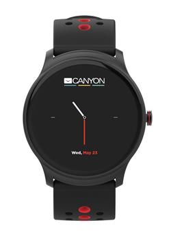 CANYON smart hodinky Oregano, 1,3" barevný plně dotykový display, IP68, režim multisport, iOS/android, černo-červená
