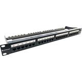 Conexpro Patch panel 19" 24xRJ45, CAT6A, UTP, 1U, černý