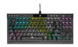 Corsair K70 RGB TKL CHAMPION SERIES Optical-Mechanical Gaming Keyboard, Backlit RGB LED, CORSAIR OPX RAPIDFIRE, Black, B