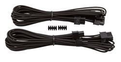 Corsair Premium Individually Sleeved PCIe Cables with Single Connector, Type 4 (Generation 3) - Black