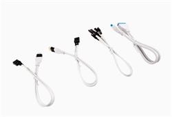 Corsair Premium Sleeved I/O Cable Extension Kit 30cm — Bílá