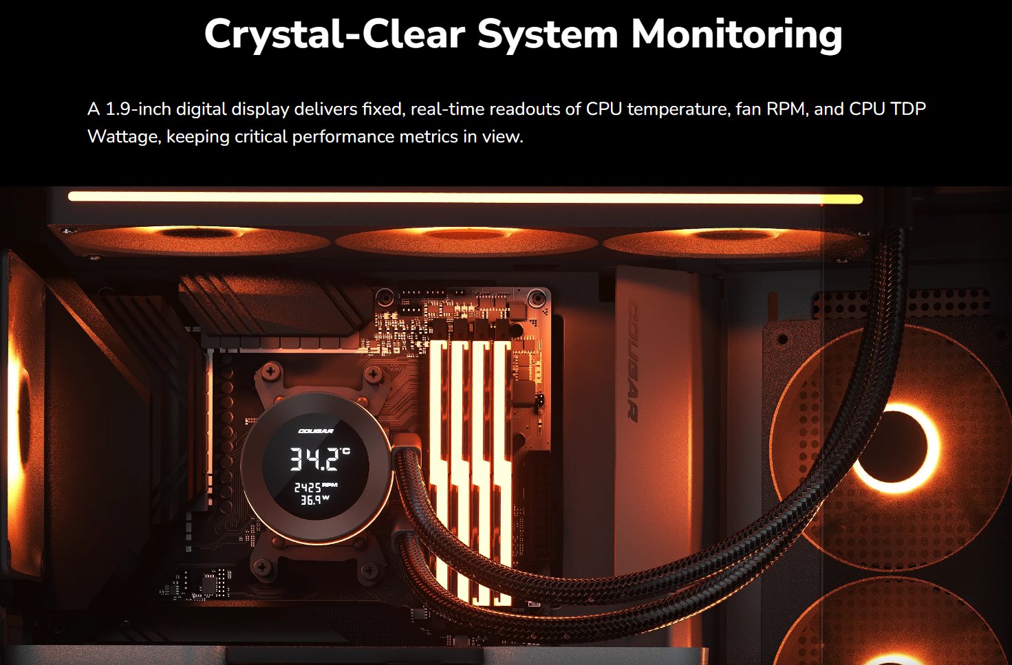 COUGAR chlazení POSEIDON VISTEK ARGB 360 AIO vodní black