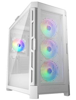 COUGAR DUOFACE Pro RGB White | PC Case | Mid Tower / TG & Airflow Front Panel / 4 x ARGB Fans / TG Left Panel