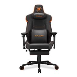 COUGAR herní židle ARMOR EVO M - černá/oranžová - s podnožkou