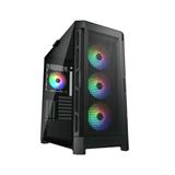 COUGAR PC skříň AIRFACE PRO RGB Black Mid Tower Airflow Panel 3 x 120mm ARGB Fans 1x 120mm ARGB Fan TG Left Panel