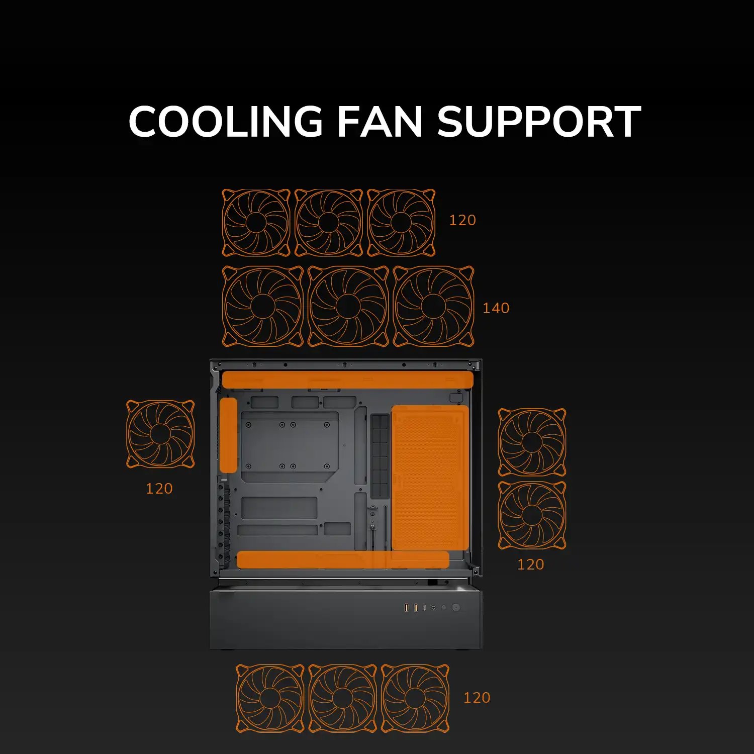 COUGAR PC skříň CFV235 Black Mid