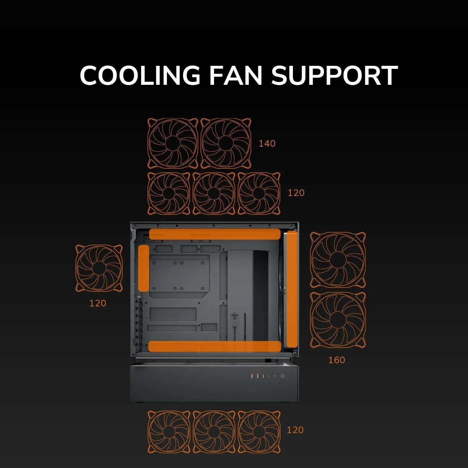 COUGAR PC skříň CFV235 Mesh Black Mid