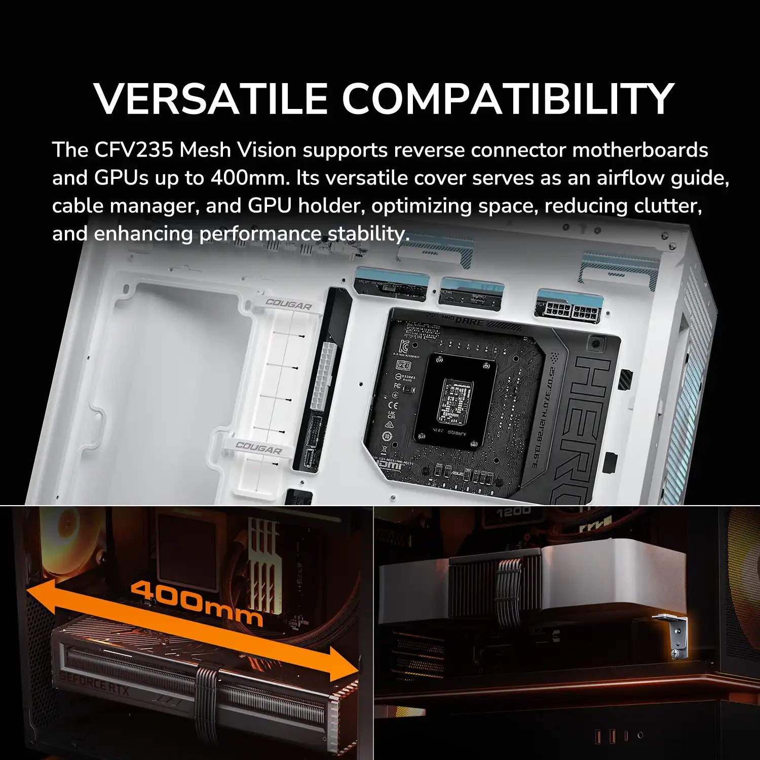 COUGAR PC skříň CFV235 Mesh Vision Black Mid