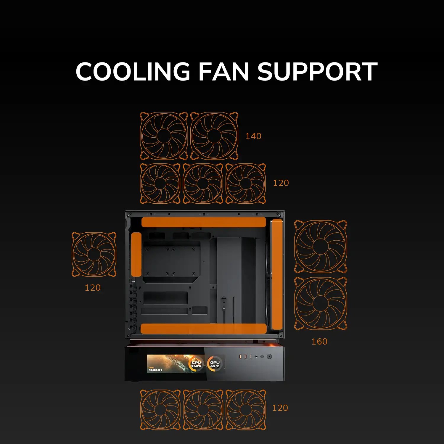 COUGAR PC skříň CFV235 Mesh Vision Black Mid