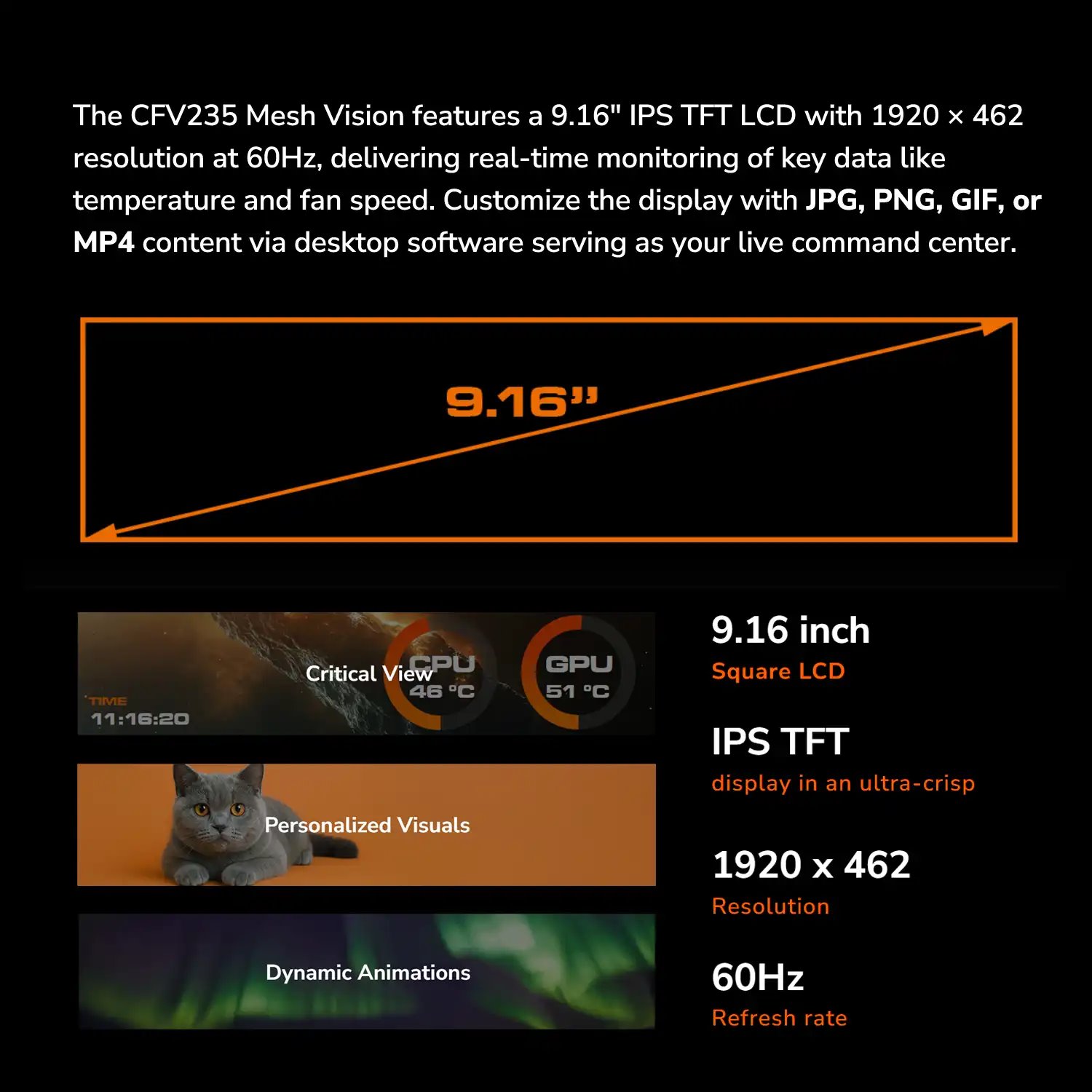 COUGAR PC skříň CFV235 Mesh Vision White Mid