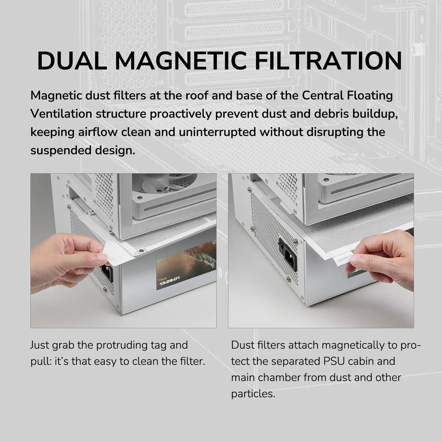 COUGAR PC skříň CFV235 Mesh Vision White Mid