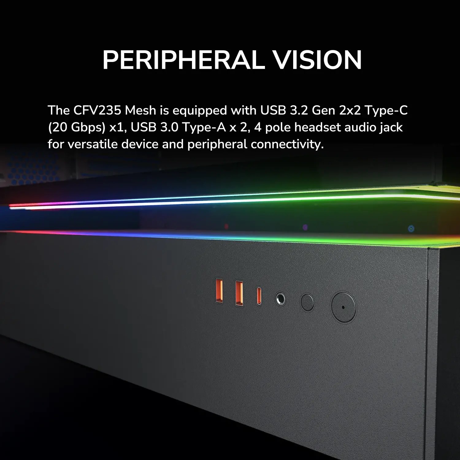 COUGAR PC skříň CFV235 Mesh White Mid