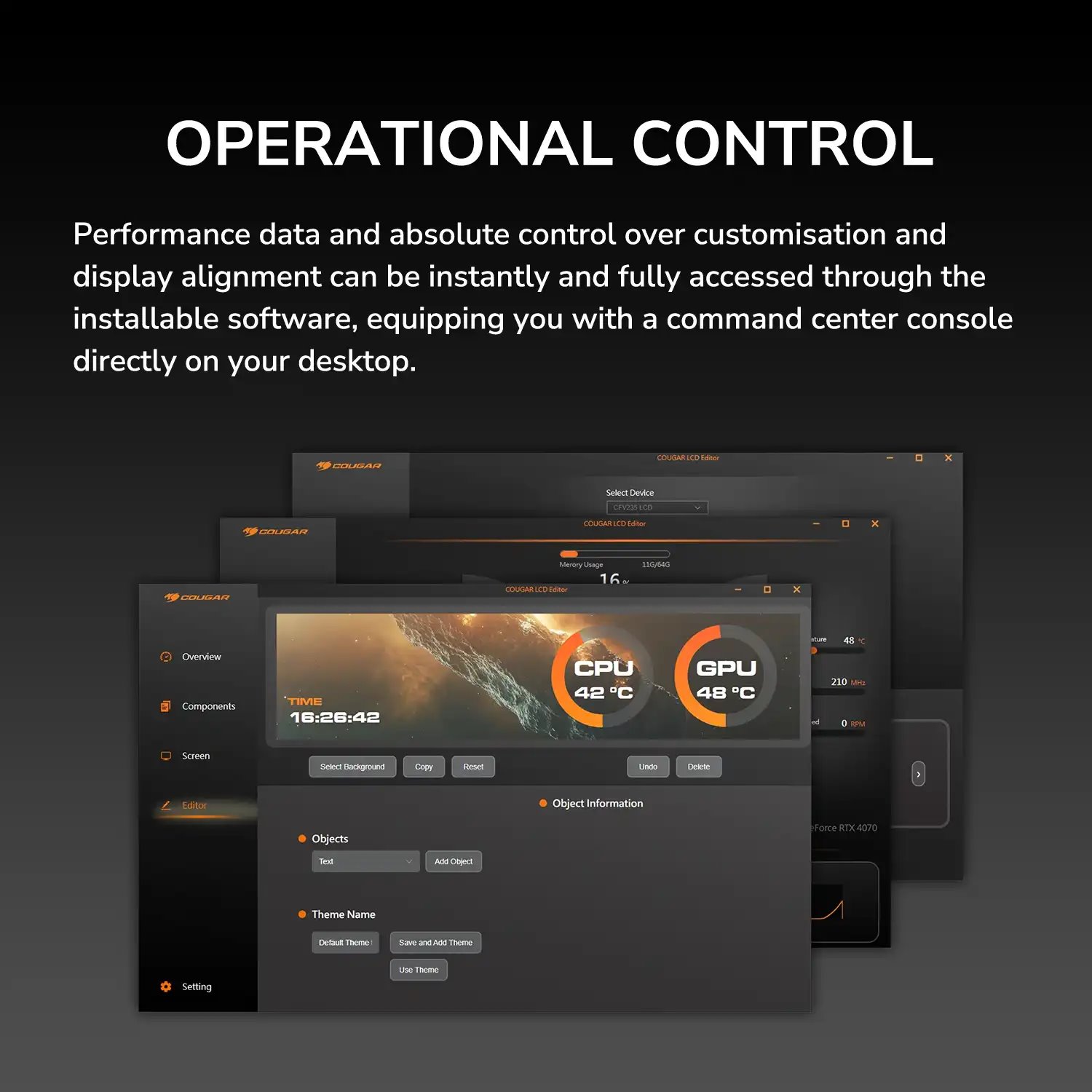 COUGAR PC skříň CFV235 White Vision Mid