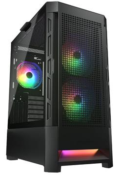 COUGAR PC skříň DUOFACE Black Mid Tower Airflow Front Panel TG Left Panel 2 x ARGB 140mm & 1x 120mm Fans