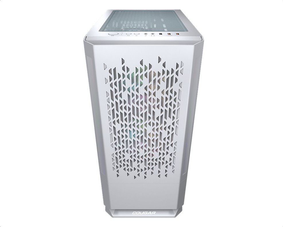COUGAR PC skříň MX430 Air RGB Black Mid Tower Air Vents Front Panel with ARGB strips 3 x ARGB Fans 4mm TG Left Panel