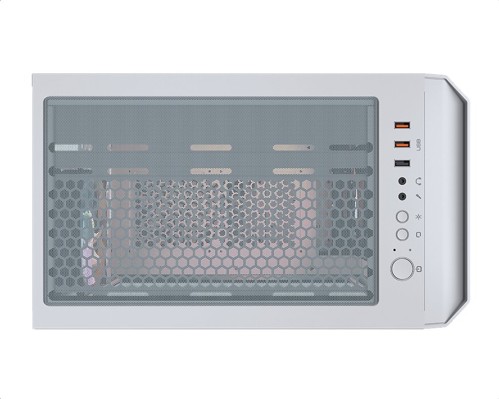 COUGAR PC skříň MX430 Air RGB Black Mid Tower Air Vents Front Panel with ARGB strips 3 x ARGB Fans 4mm TG Left Panel