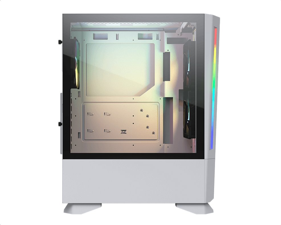 COUGAR PC skříň MX430 Air RGB Black Mid Tower Air Vents Front Panel with ARGB strips 3 x ARGB Fans 4mm TG Left Panel