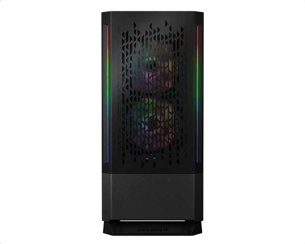 COUGAR PC skříň MX430 Air RGB White Mid Tower Air Vents Front Panel with ARGB strips 3 x ARGB Fans 4mm TG Left Panel