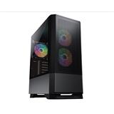 COUGAR PC skříň MX430 Mesh RGB Black Mid Tower Mesh Front Panel 3 x ARGB Fans 4mm TG Left Panel