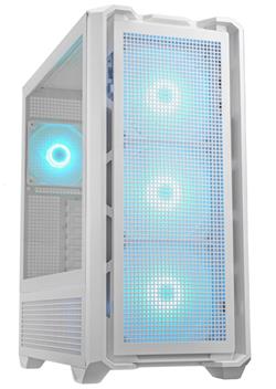 COUGAR PC skříň MX600 White Mid Tower Mesh Front Panel 3 x 140mm + 1 x 120mm Fans Transparent Left Panel