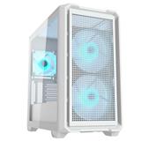 COUGAR PC skříň MX600 White Mini Tower Mesh Front Panel 2 x 160mm + 1 x 120mm Fans TG Left Panel