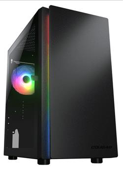 COUGAR PC skříň Purity RGB Black Mini Tower TG Front Panel ARGB strip / 1 x ARGB Fan / 3mm TG Left Panel