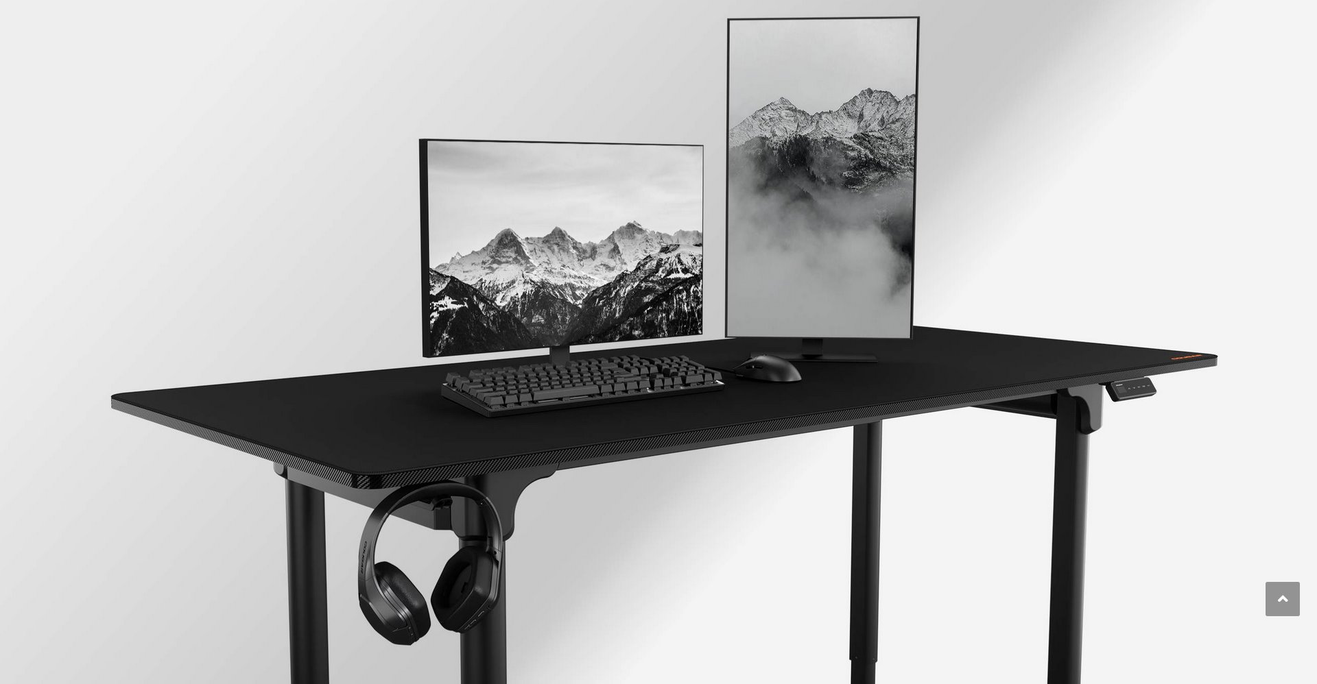 COUGAR stůl E-GRAV 180 BLACK elictric 1800 x 800 x 15 mm, 730~1180mm Silent Dual Motor Drive