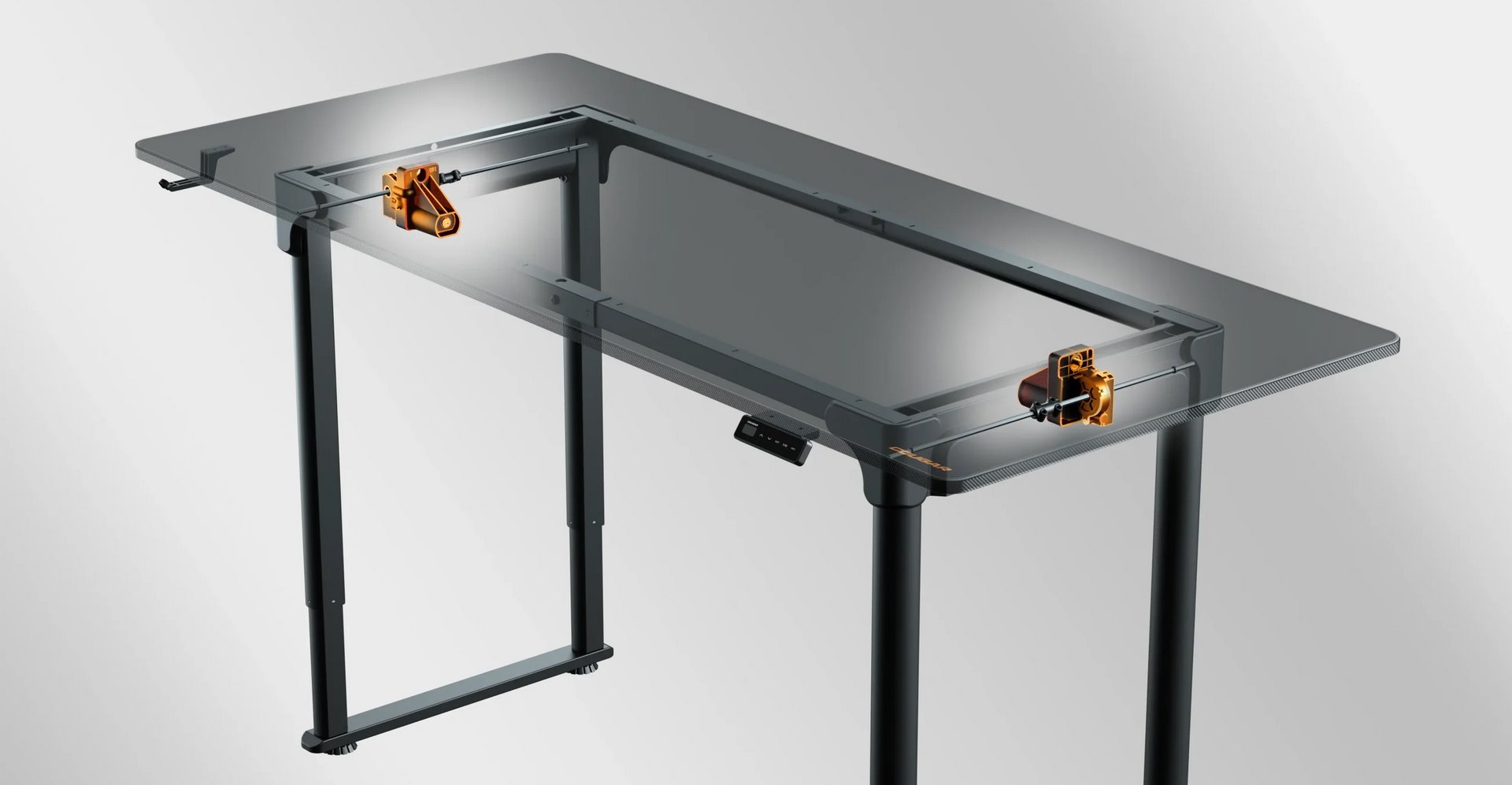 COUGAR stůl E-GRAV 180 BLACK elictric 1800 x 800 x 15 mm, 730~1180mm Silent Dual Motor Drive