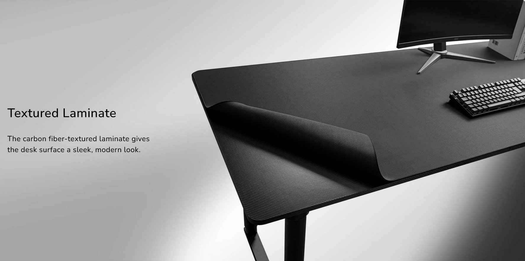 COUGAR stůl E-GRAV 180 BLACK elictric 1800 x 800 x 15 mm, 730~1180mm Silent Dual Motor Drive