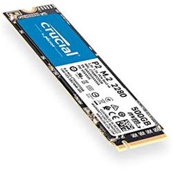 Crucial SSD 500GB P2 3D NAND PCIe NVMe Gen3 M.2 (čtení/zápis: 2300/940MB/s; 95/215K IOPS)
