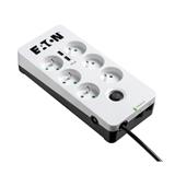 EATON Protection Box 6 USB Tel@ FR, přepěťová ochrana, 6 výstupů, zatížení 10A, tel., 2x USB port