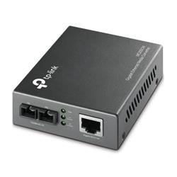 10/100/1000 Mbps RJ45 to 1000 Mbps Multi-mode SC Fiber Converter PORT: 1× Gigabit TX SC Port, 1× Gigabit RX SC Port, 1×