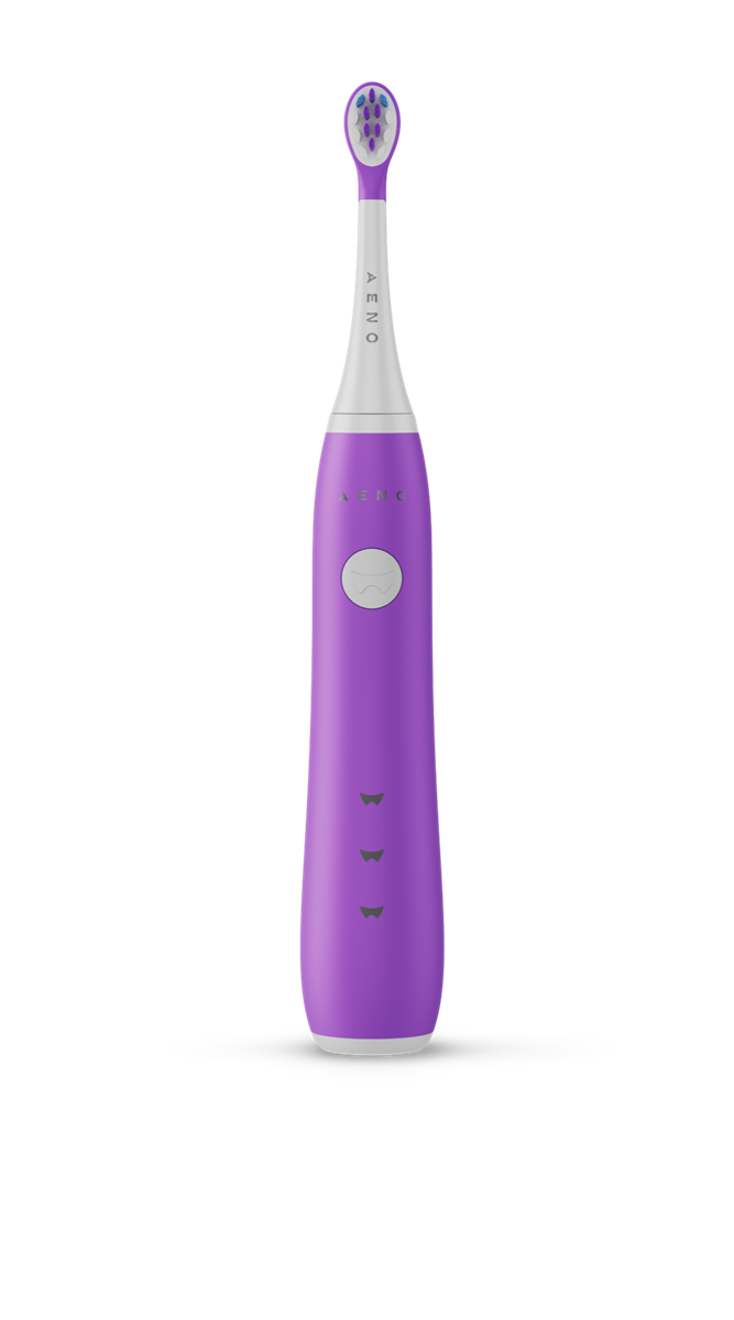 AENO Elektrický dětský kartáček DB9V - 19200 RMP, 3 módy, 600mAh, 3 hlavice Fialová