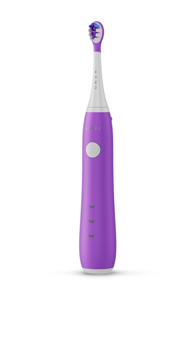 AENO Elektrický dětský kartáček DB9V - 19200 RMP, 3 módy, 600mAh, 3 hlavice Fialová