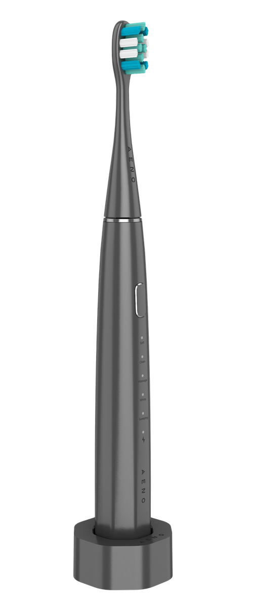 AENO Elektrický kartáček DB10G - 48600 RMP, 5 módů, 1400mAh, 3 hlavice, Šedá